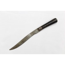 Antique Dagger Knife old Steel Blade black horn chip Handle 7 inch